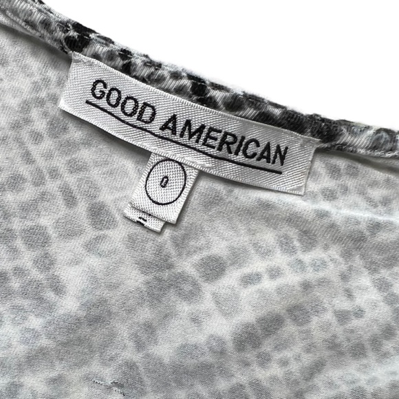 Good American The Runaround Wrap Dress Python Snake Print Size XS - Picture 4 of 10